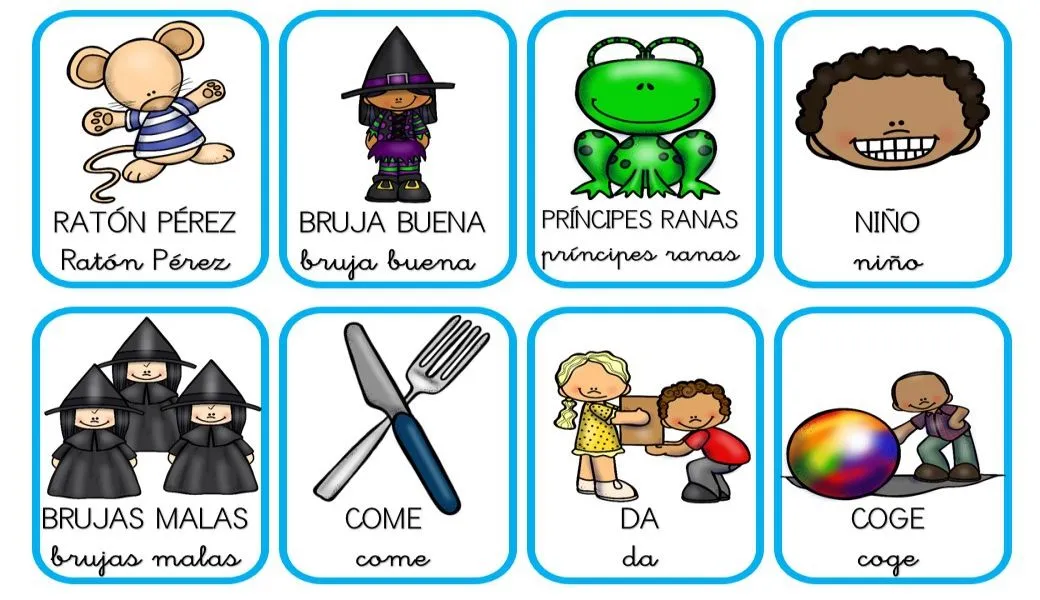 Ratoncito Pérez tarjetas vocabulario + PICTOGRAMAS – Imagenes Educativas