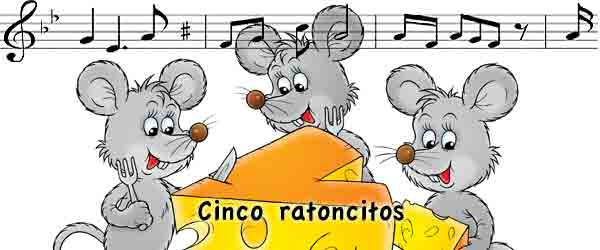 Cinco ratoncitos. Canciones infantiles para niños y bebés