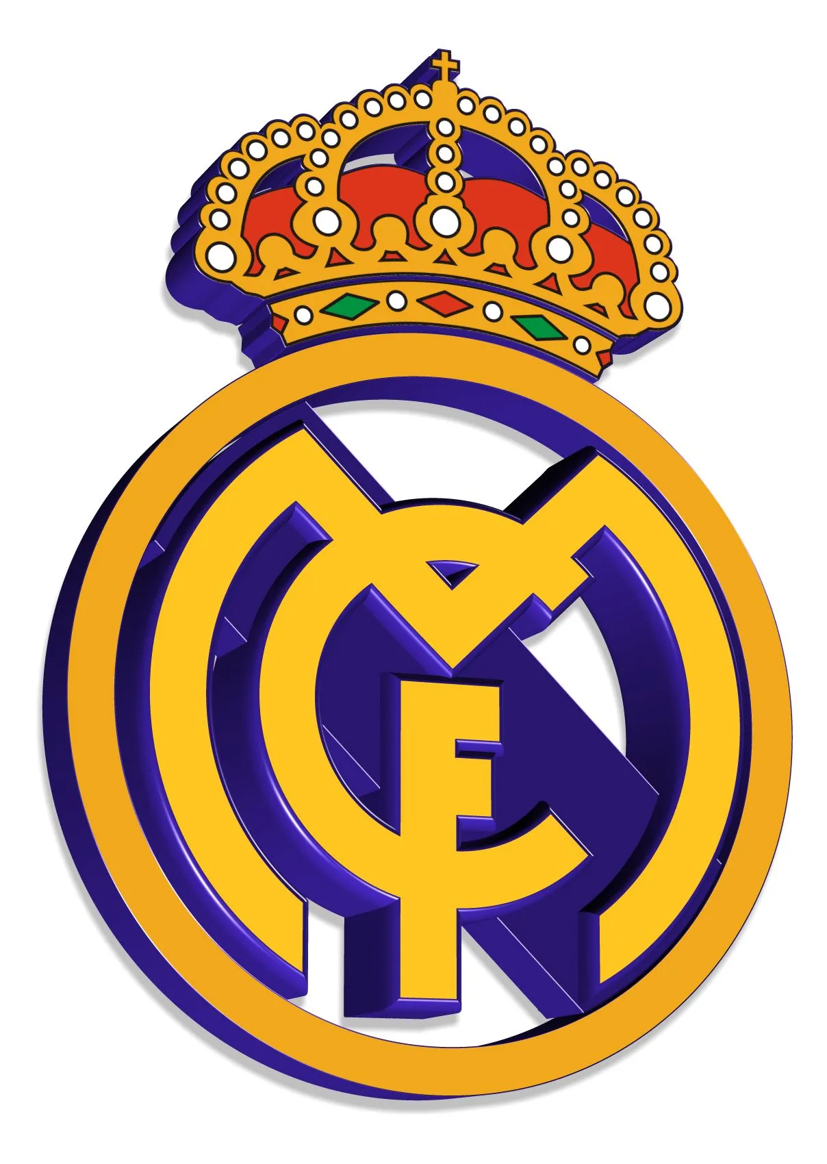 Real Madrid logo 3D -Logo Brands For Free HD 3D