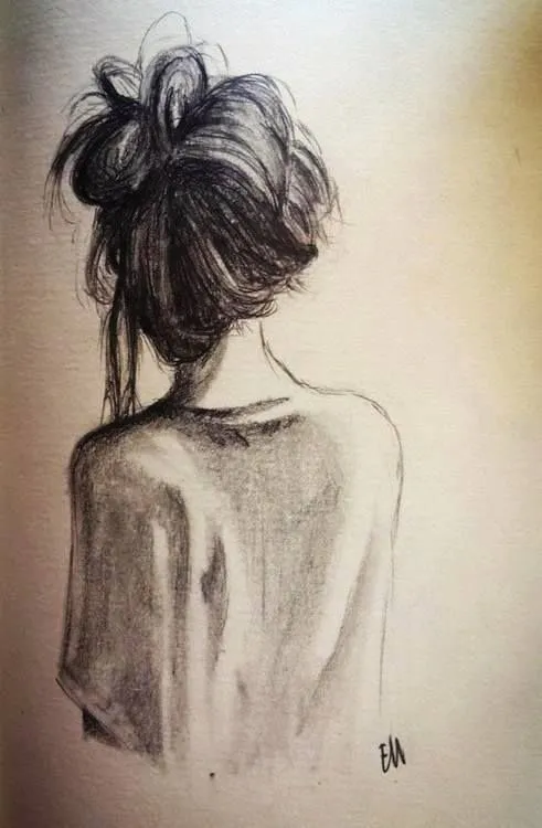Really cute drawing | messy bun✨ hipster tumblr drawings hipsters ...