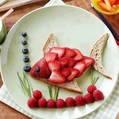 Receta express: Idea genial: Arte con frutas! :)
