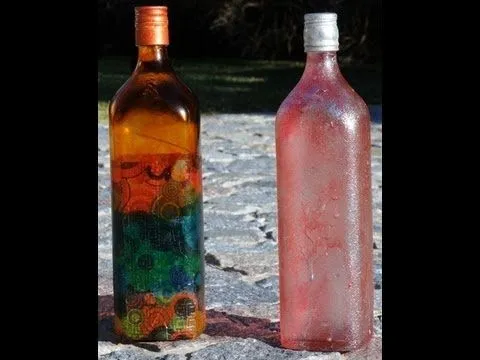 Reciclar botellas - Servilletas pegadas al vidrio -Lidia Gonzalez ...