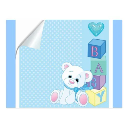 recién nacidos del oso del bebé azul vectorstock_8 tarjetas ...