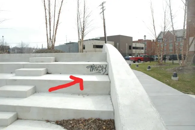 Recognize this tag? New graffiti at the Mildred Putnam Sculpture ...