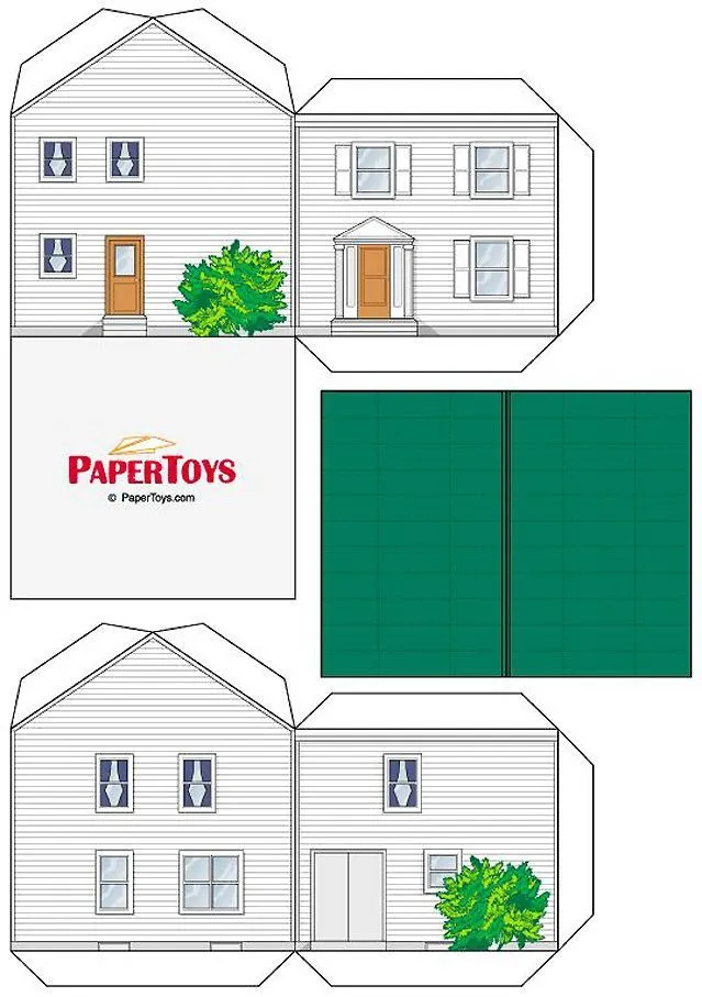 Recortables de casas de muñecas | En la ciudad | Casa de papelao, Maquetes  de casas, Modelos de papel
