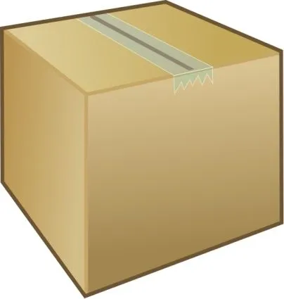 Marrón caja de papel dibujos animados paquete cerrado cajas de ...