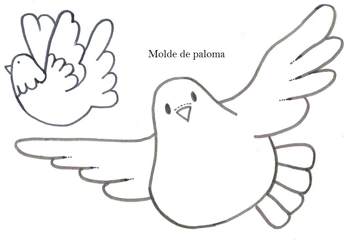 RECREAR - MANUALIDADES - ARTE: Modelo de palomas.Dibujos de palomas.