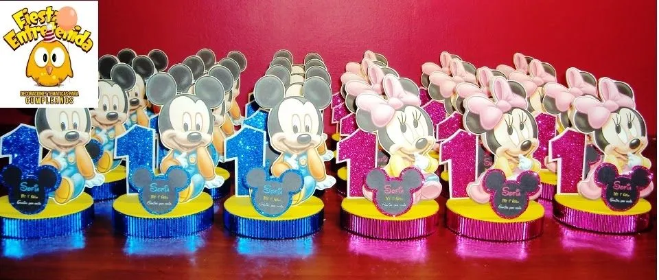 Fiesta Entretenida: Minnie y Mickey bebe recuerdos