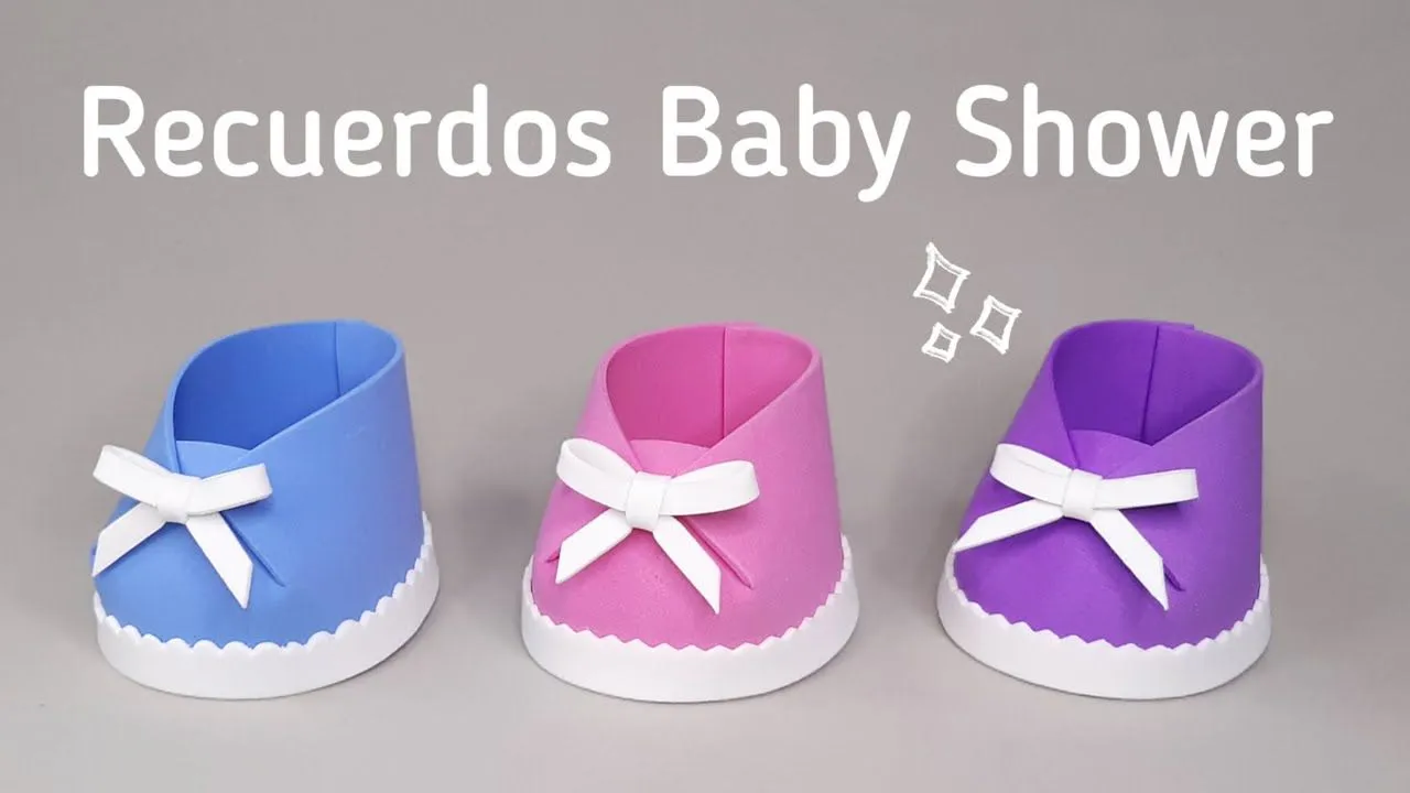 Recuerdos para Baby Shower con foamy o goma eva - YouTube