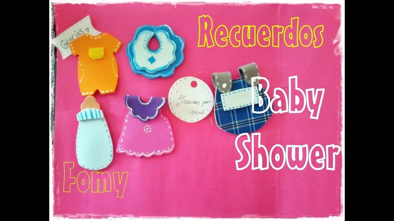 Recuerdos para Baby shower en fomy..Moldes de la Nona :D - YouTube