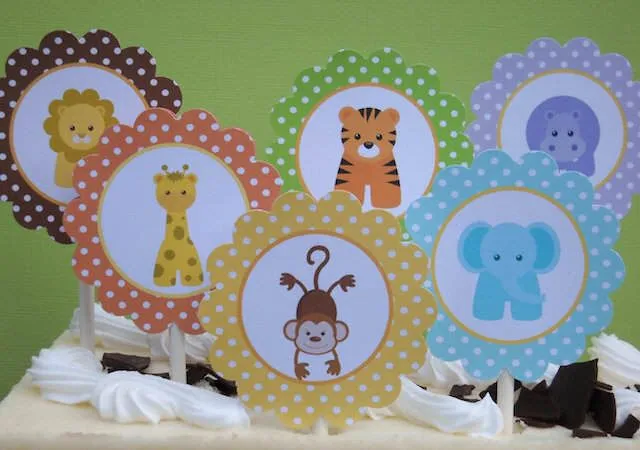 Decoración baby shower safari niña - Imagui