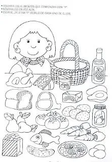Recursos para Educación Infantil: ¡A pintar todos los alimentos ...