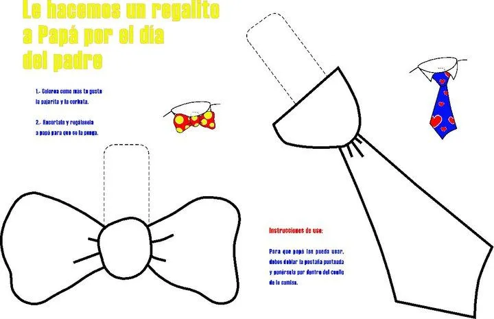 RECURSOS DE EDUCACION INFANTIL: PAJARITA Y CORBATA RECURSOS DE EDUCACION INFANTIL: PAJARITA Y CORBATA