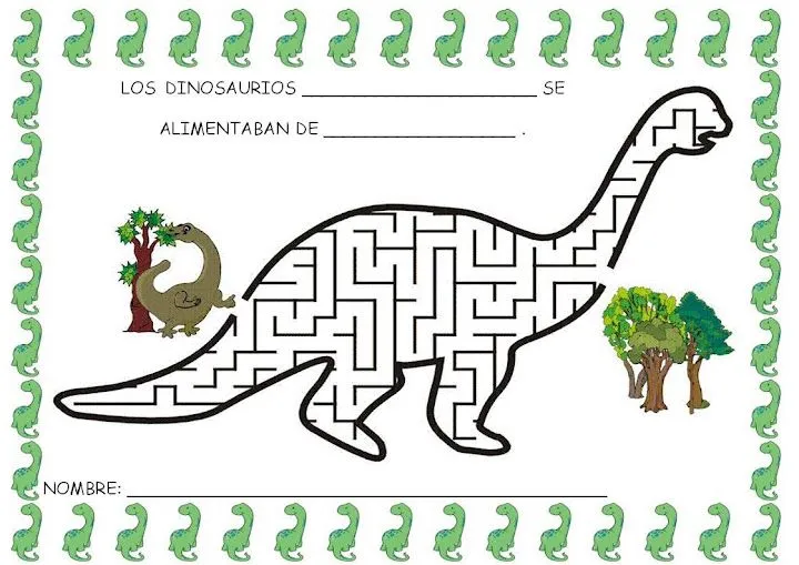 Fichas de dinosaurios - Imagui