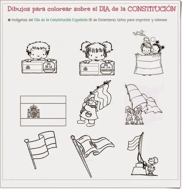 Recursos Educativos de Educación Infantil: Día de la Constitución ...