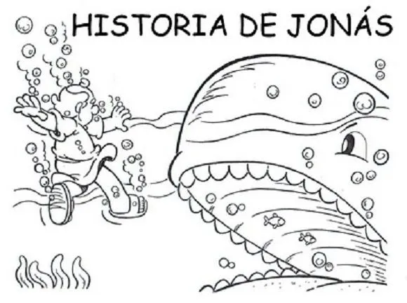 Historia bíblica de Jonás para colorear ~ RECURSOS PARA LA ESCUELA ...