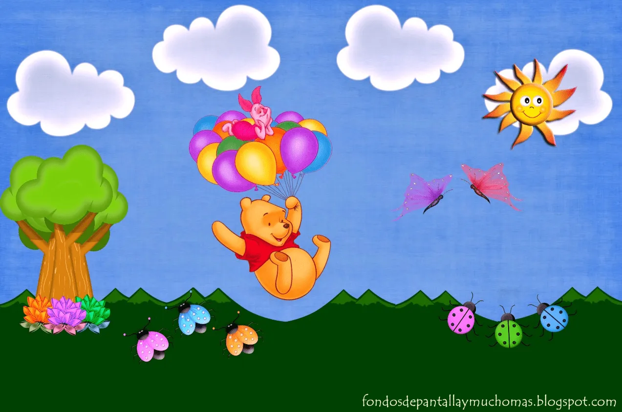 : Fondos infantiles de dibujos animados - Peter Pan, Winnie the Pooh ...
