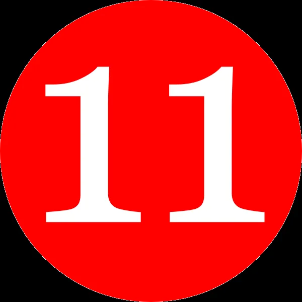 Red, Rounded,with Number 11 Clip Art at Clker.com - vector clip ...