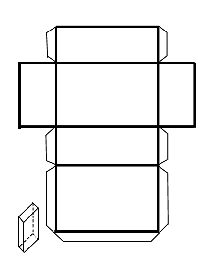 Redes de cuerpos geometricos red cubo paralelepipedos cono etc ...