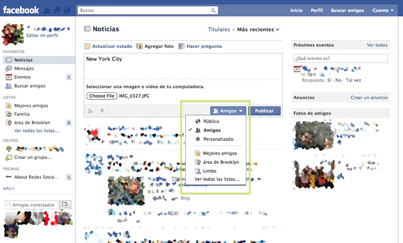 Redes Sociales: Facebook: Subir una foto