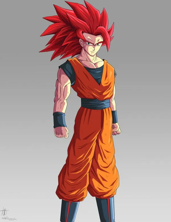 redesign Goku super saiyan god by kakarotoo666 on DeviantArt