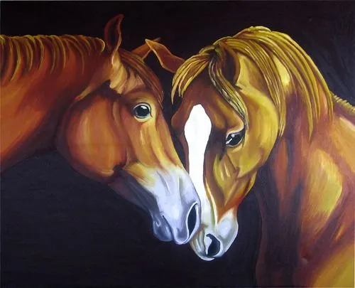 Redouane Lahloul — Oil portraits of Horses Heads / Retratos al ...