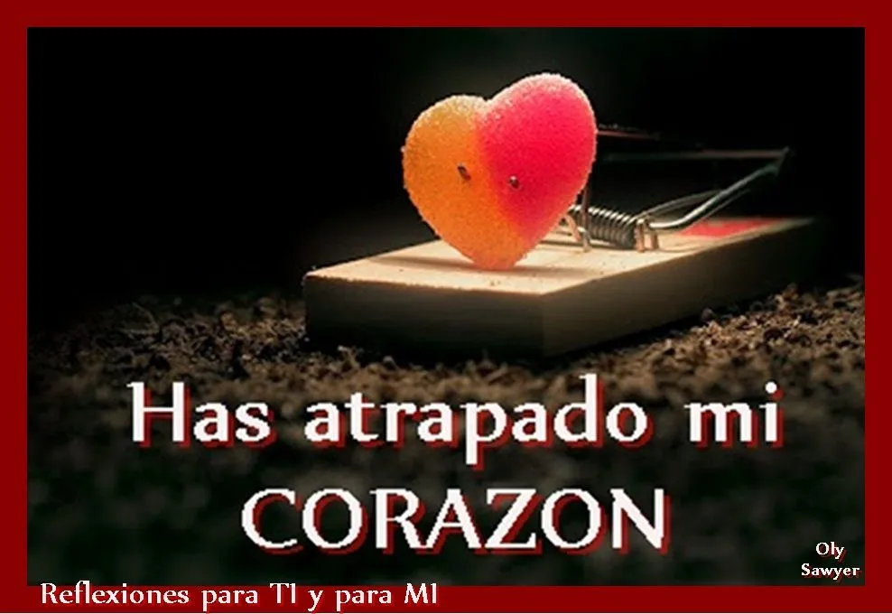 Reflexiones para TI y para MÍ: * Has atrapado mi corazón Reflexiones para TI y para MÍ: * Has atrapado mi corazón