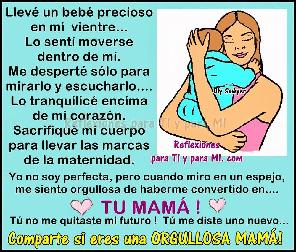 Reflexiones para TI y para MÍ: * Llevé un bebé precioso en mi ... Reflexiones para TI y para MÍ: * Llevé un bebé precioso en mi ...