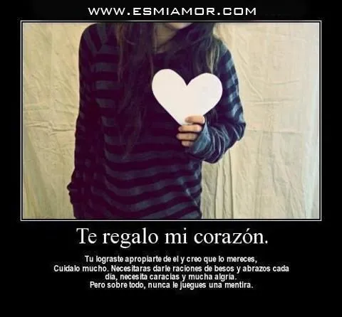 EsMiAmor - Imagenes de Amor para Facebook: Te Regalo Mi Corazón EsMiAmor - Imagenes de Amor para Facebook: Te Regalo Mi Corazón