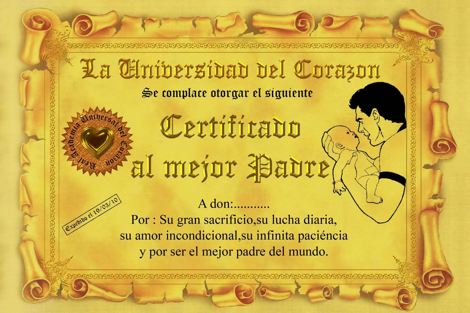 REGALOS CON TU FOTO: DIPLOMAS DIA DEL PADRE REGALOS CON TU FOTO: DIPLOMAS DIA DEL PADRE