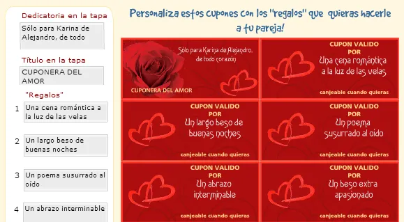 Regalos manuales de amor: Imprimibles: Vales / Cupones de amor ... Regalos manuales de amor: Imprimibles: Vales / Cupones de amor ...