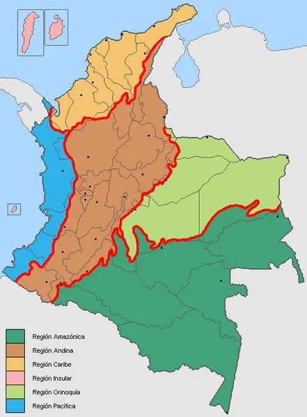 Mapa fisico region andina - Imagui