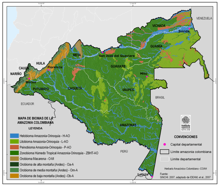A region andina con sus departamentos del mapa - Imagui