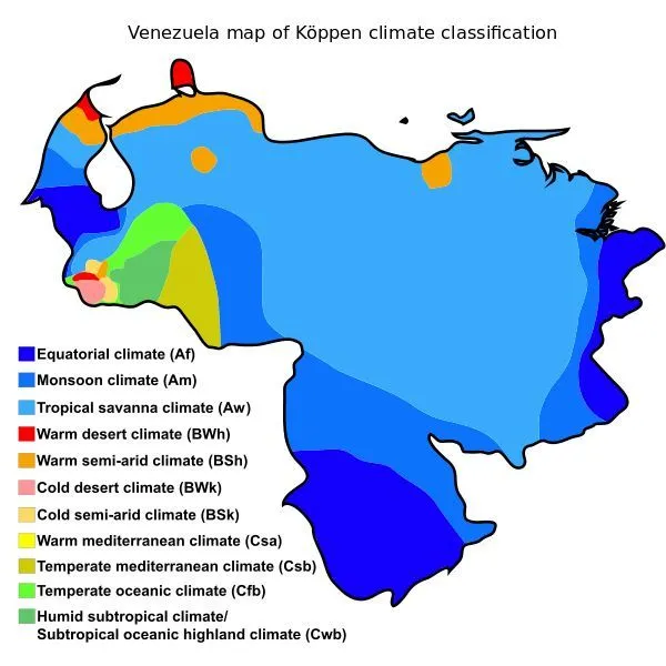 Las Regiones Climáticas de Venezuela Más Importantes | Tropical savanna  climate, Venezuela, Climates