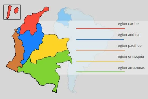 Regiones- Geografía - Información General - Colombia Info ...