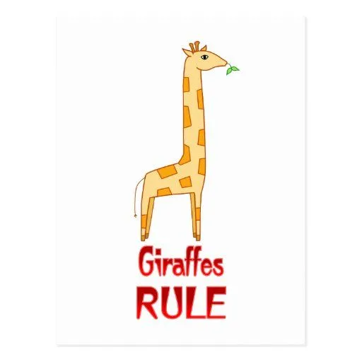 Regla de las jirafas postal | Zazzle