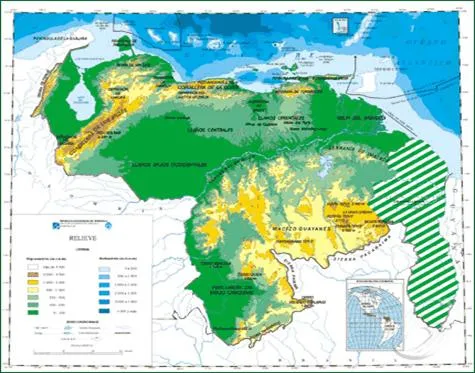 Mapa de relieve de venezuela - Imagui
