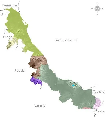 Mapas de estado de Veracruz con nombres - Imagui