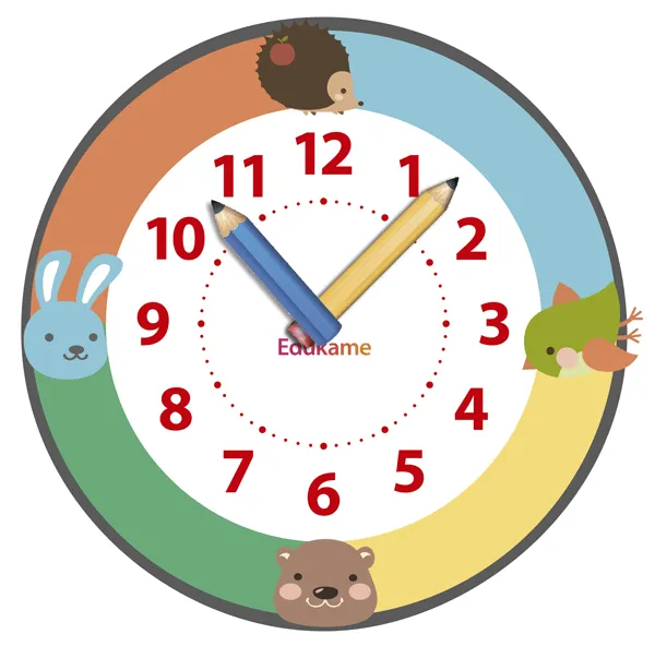 Un reloj infantil para aprender las horas | Edukame