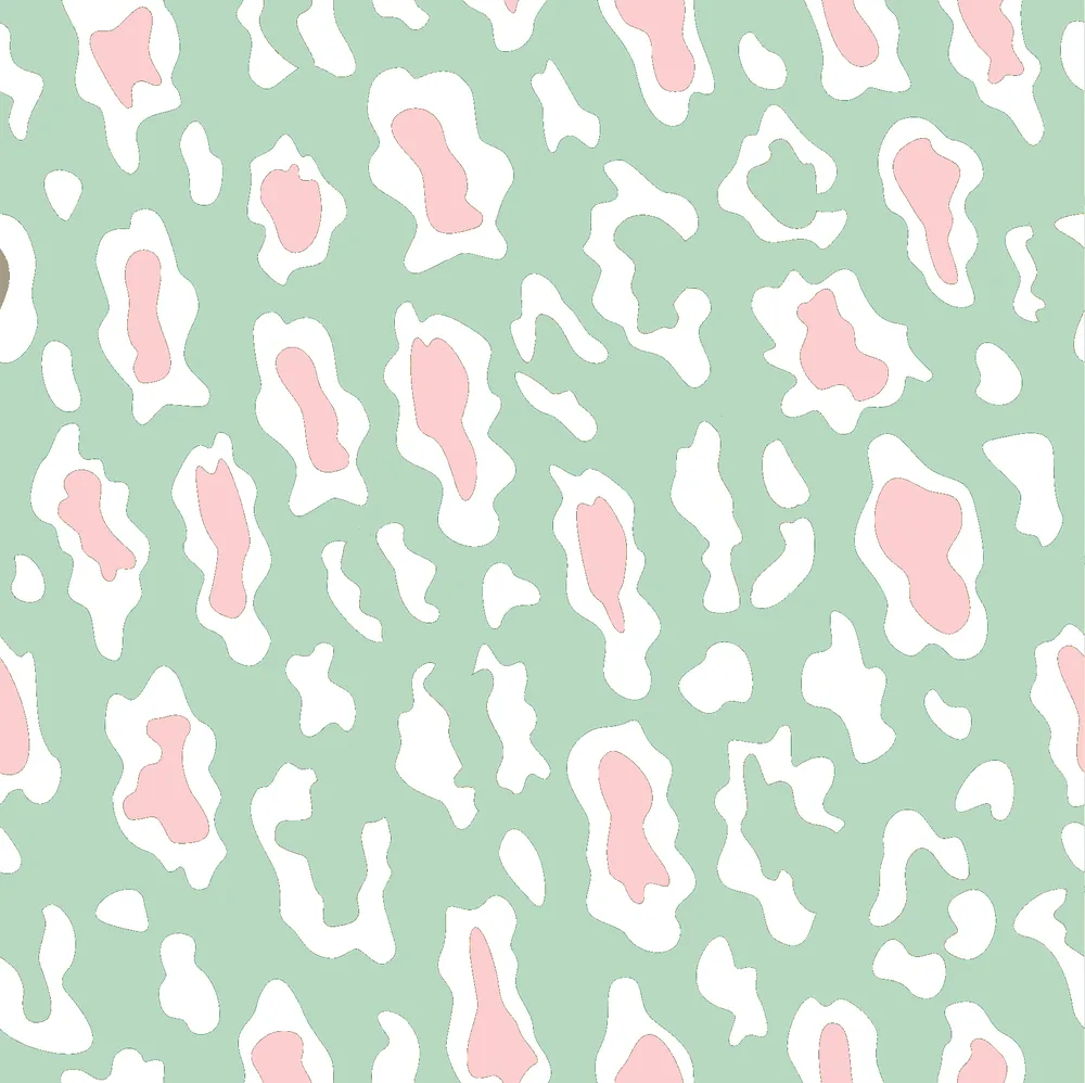 Removable Wallpaper - Leo Mint/Pink — Gail Wright at Home