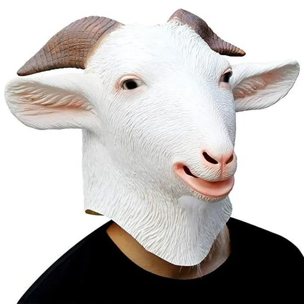 Reneecho máscara de cabra blanca para hombres, máscara de látex de Animal,  máscara de oveja, disfraz xuanjing unisex | Bodega Aurrera en línea