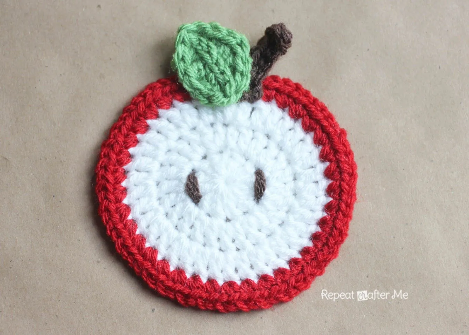 Repeat Crafter Me: Crochet Fruit Coasters Pattern Repeat Crafter Me: Crochet Fruit Coasters Pattern