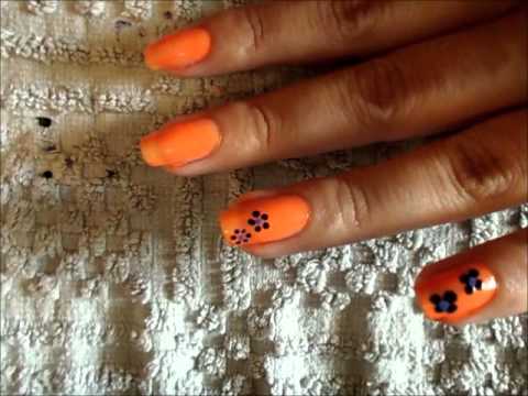 Repeat Manicura de uñas cortas: dos mitades y flor by Iguelda ...