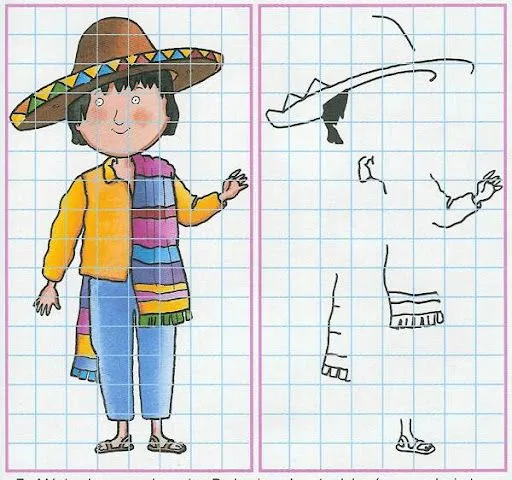 REPRODUCIR DIBUJOS EN CUADRICULA Y COLOREAR REPRODUCIR DIBUJOS EN CUADRICULA Y COLOREAR