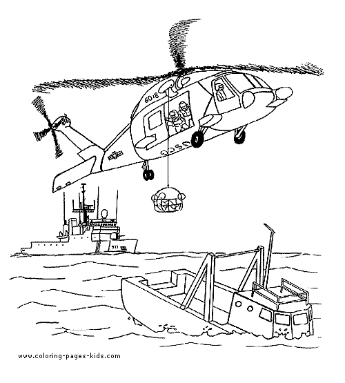 Rescue Helicopter color page - Coloring pages for kids ...
