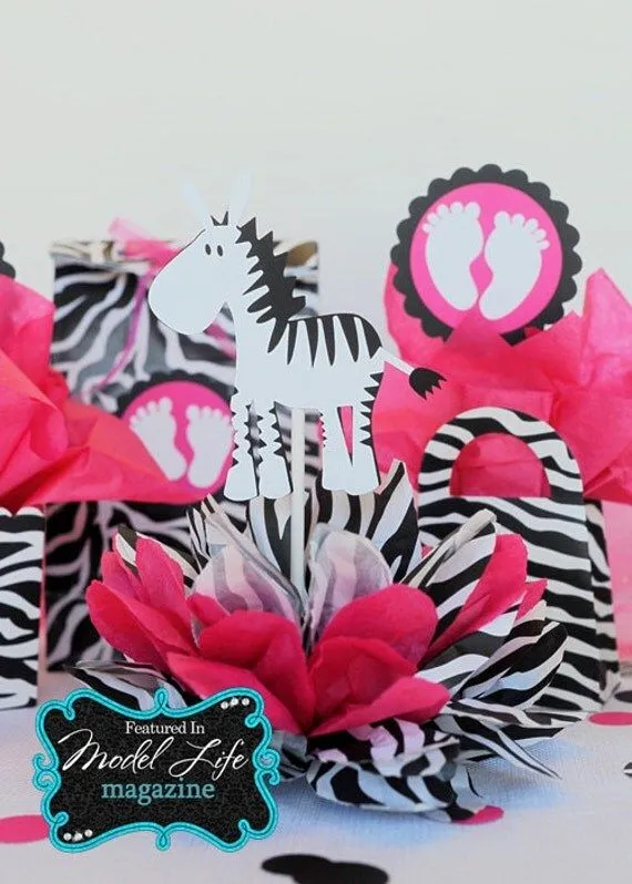 RESERVED for Lisha baby shower package zebra print by missdaisyw