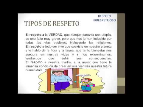 VALOR DEL RESPETO: ESCUELA DE VALORES. - YouTube