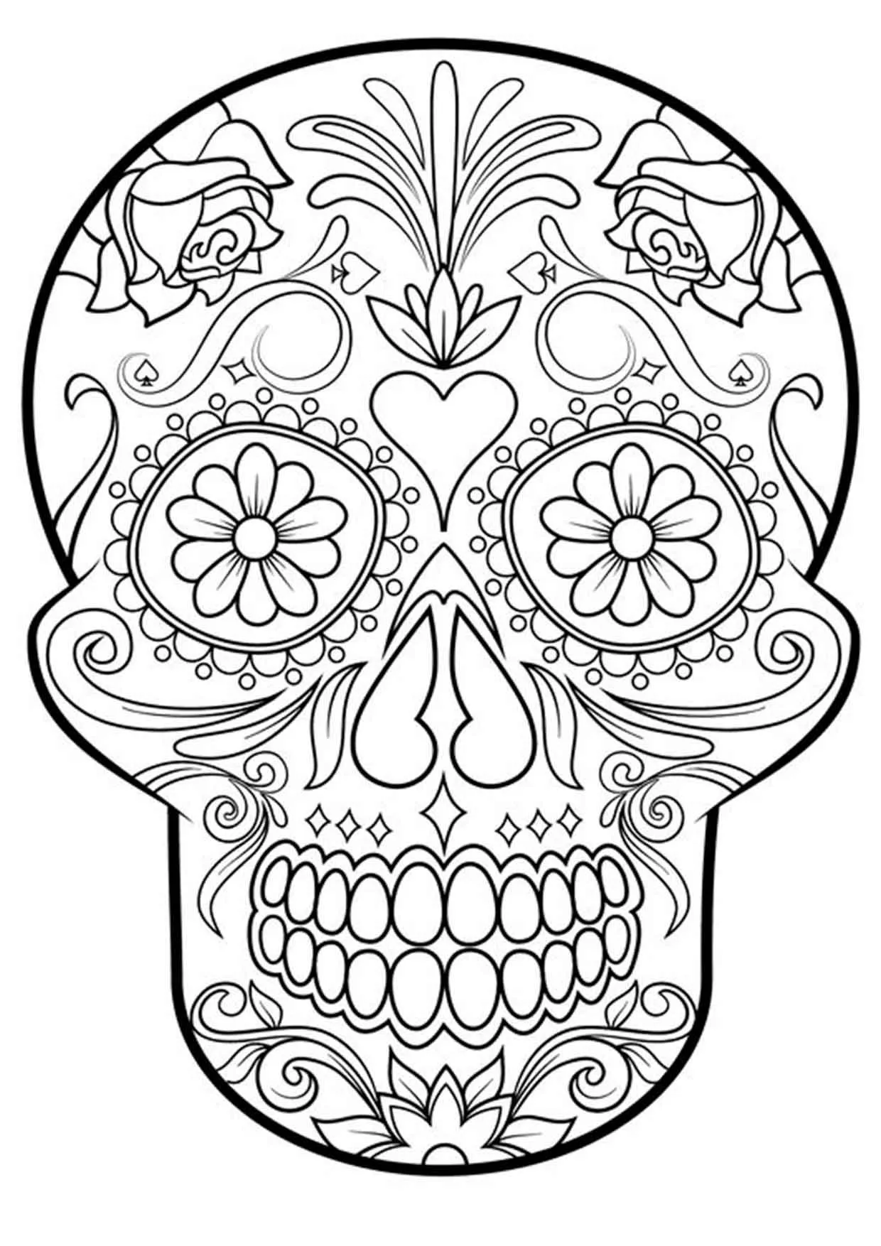 Resultado de imagem para mascaras de halloween para imprimir | Skull  coloring pages, Mandala coloring pages, Halloween coloring pages