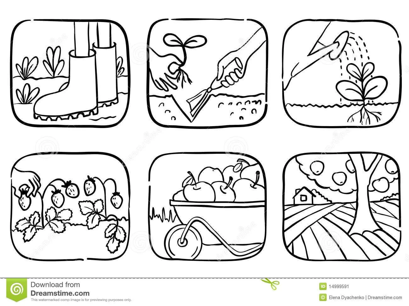 Resultado de imagen para dibujo de huerto escolar para colorear | Doodles,  Doodle icon, Vector free