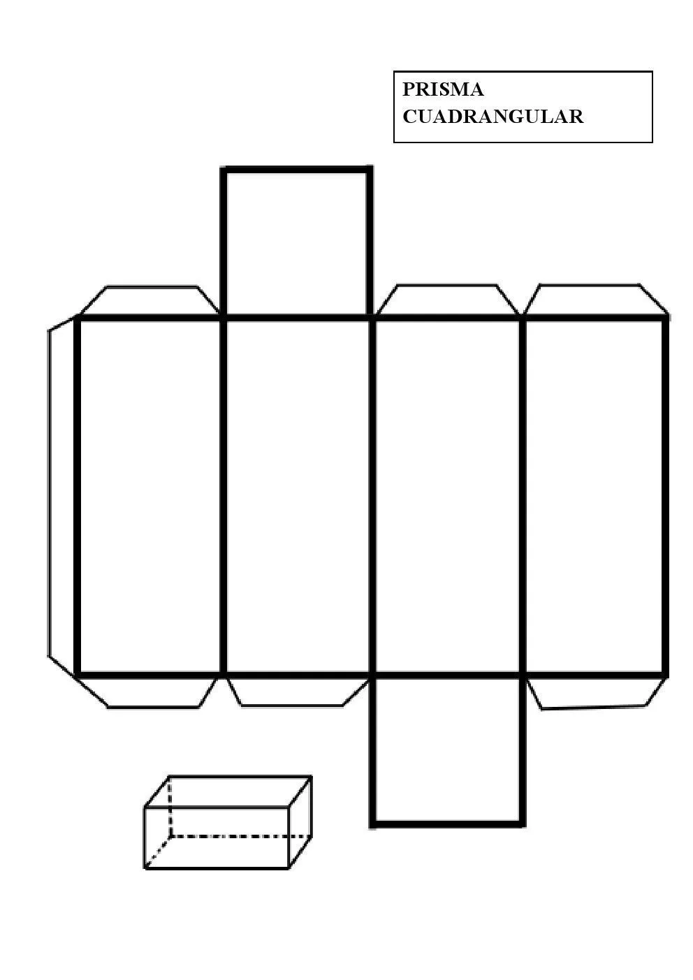 Resultado de imagen para como hacer las figuras geometricas en cartulina  del … | Cuerpos geometricos para armar, Prisma cuadrangular, Figuras  geometricas para armar